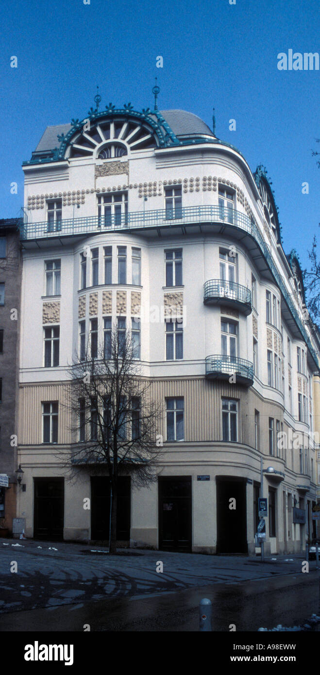 Art Nouveau apartment house, Vienna, Austria Stock Photo Alamy