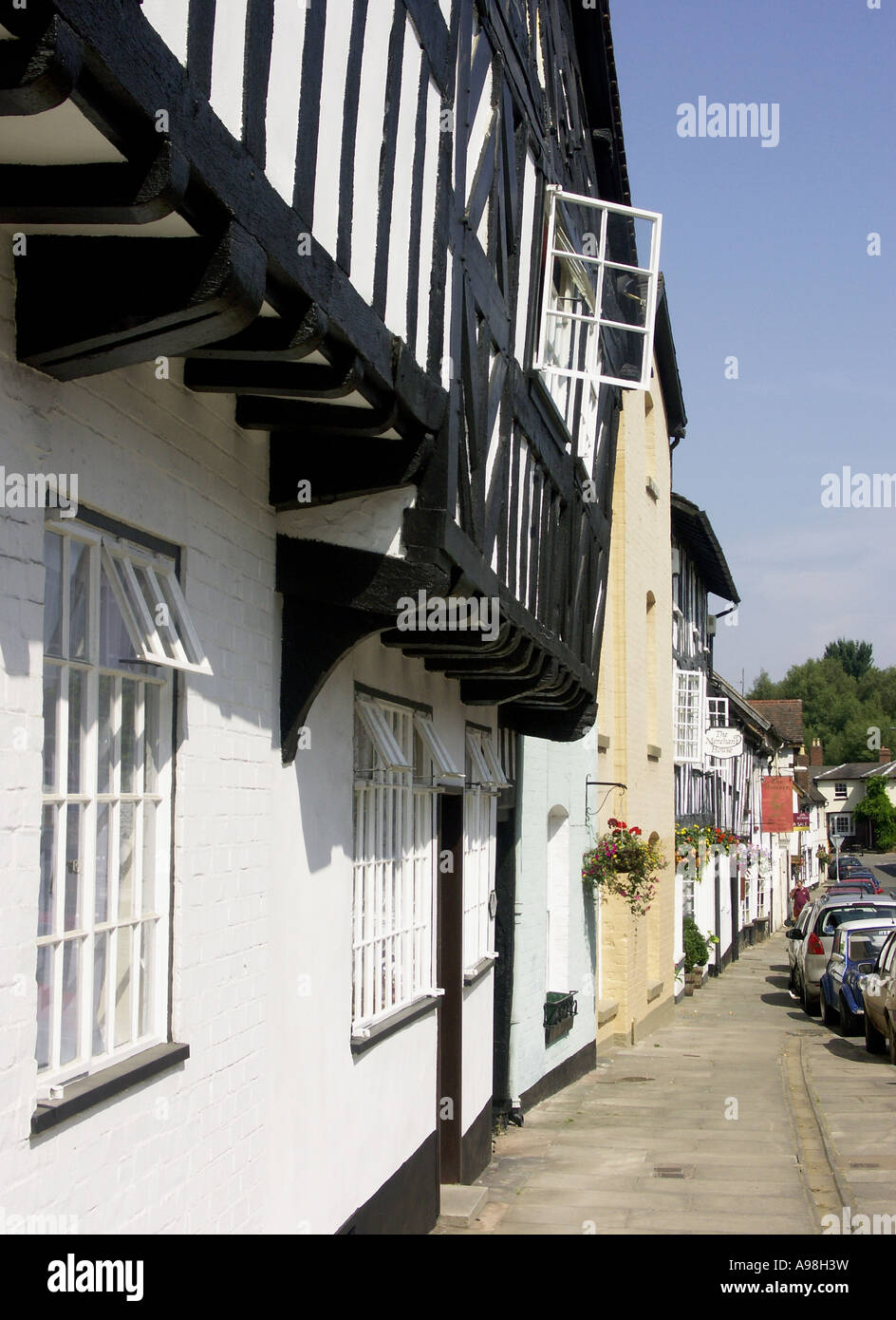 Half Timbered Houses in Corve Street, Ludlow, Shropshire, England, UK