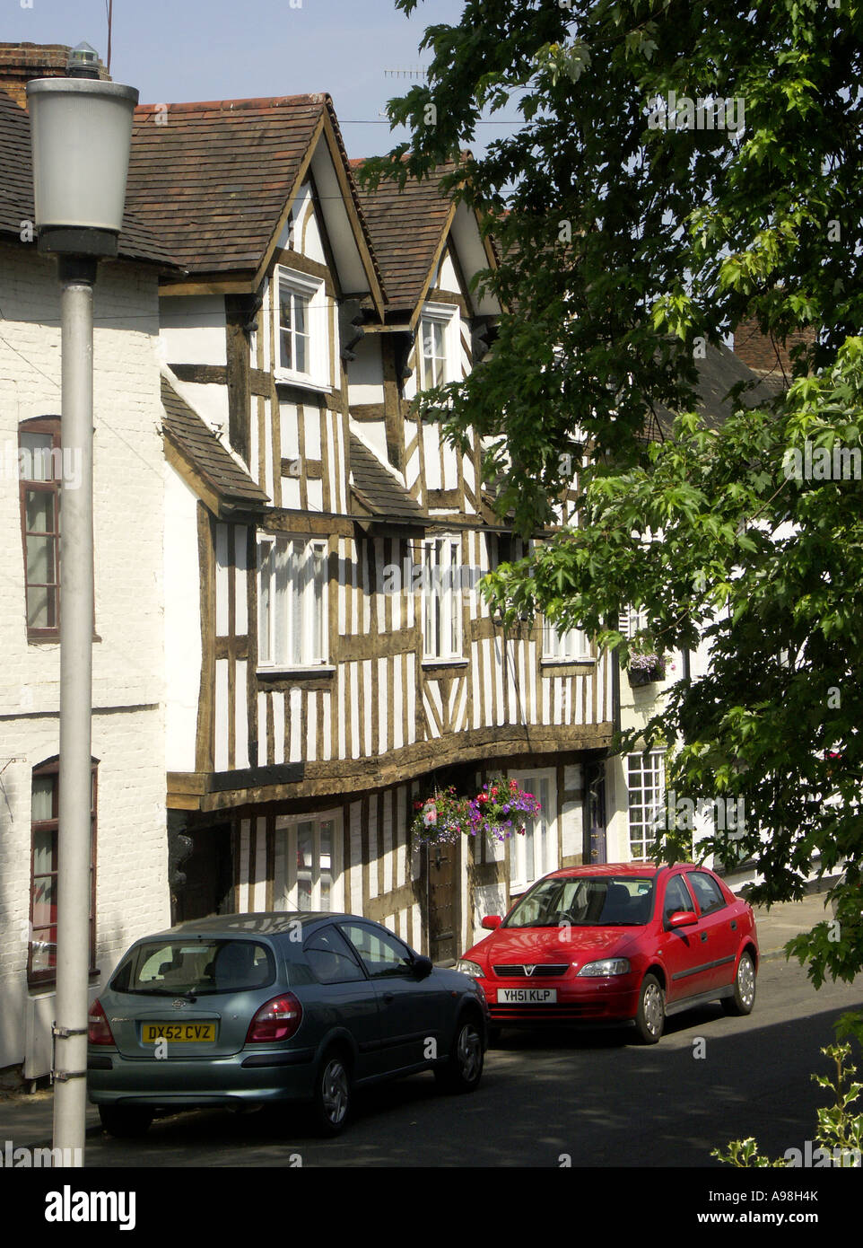 Half timbered buildings in corve hires stock photography and images