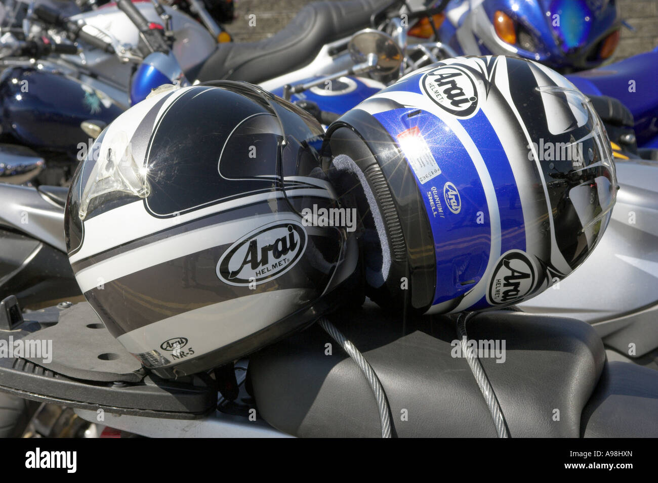 Arai motorcycle helmet hires stock photography and images Alamy