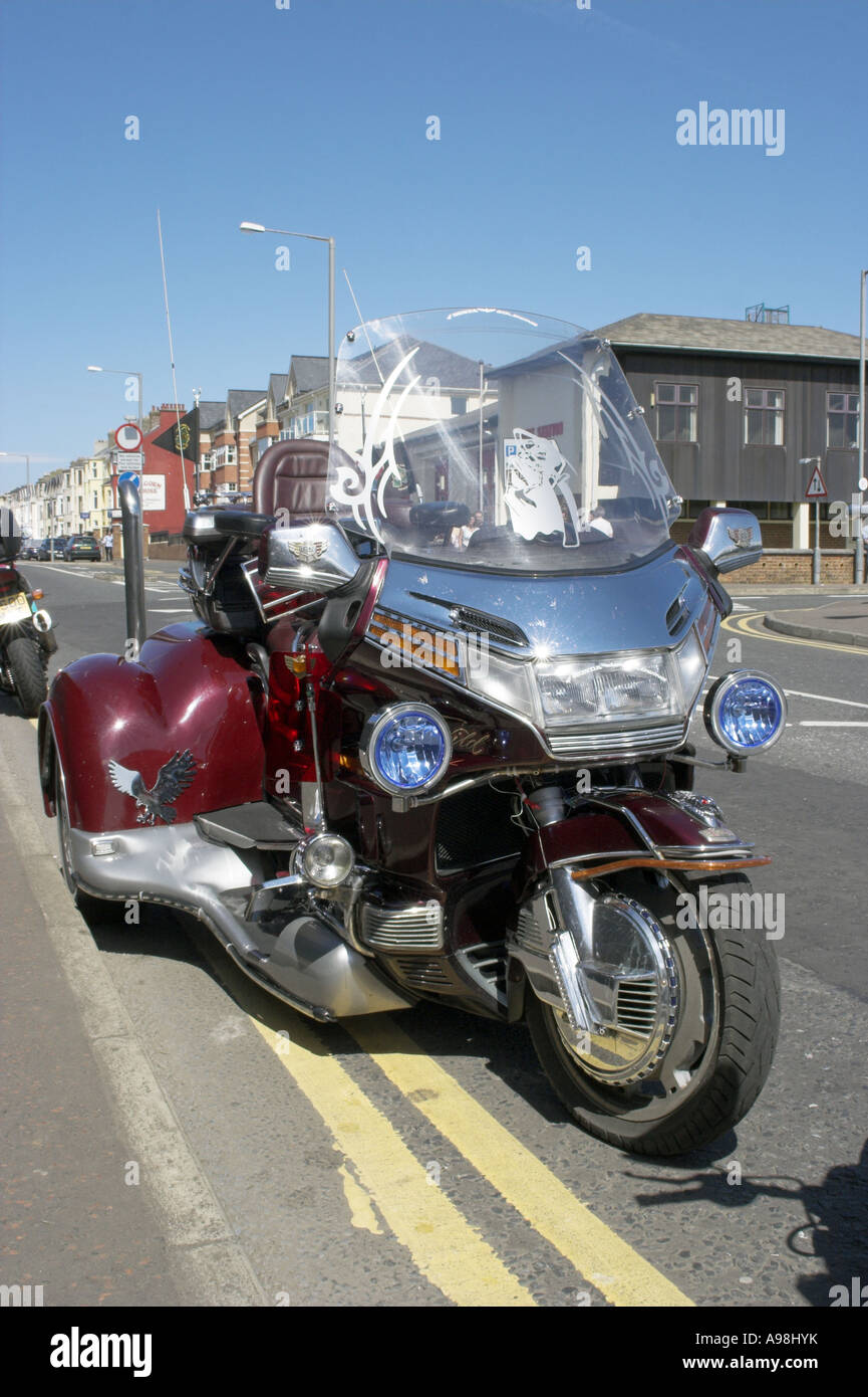 Honda three wheel motorcycle Portrush Northern Ireland May 2007 Stock