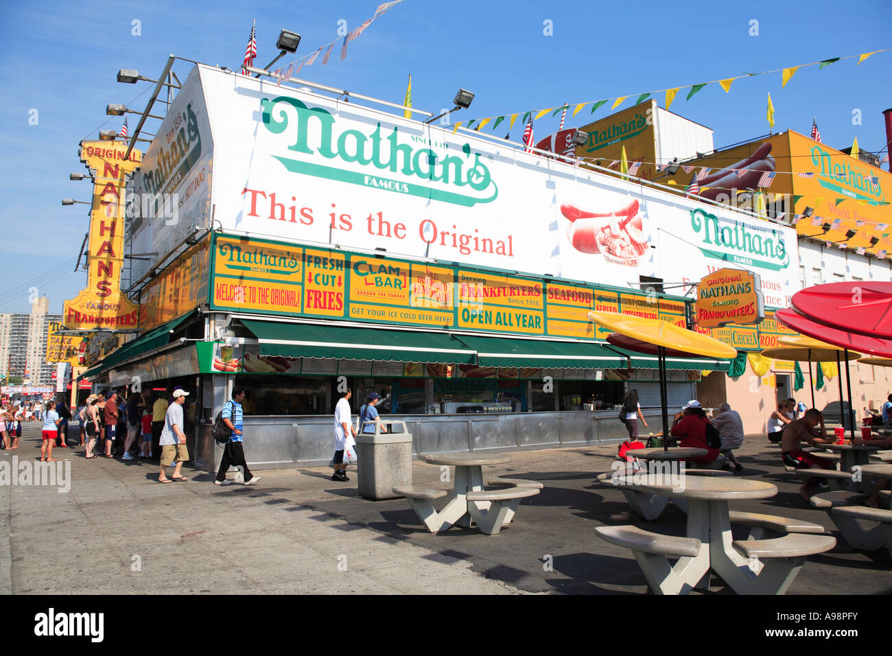 The original Nathans famous hotdogs Coney Island Brooklyn New York City ...