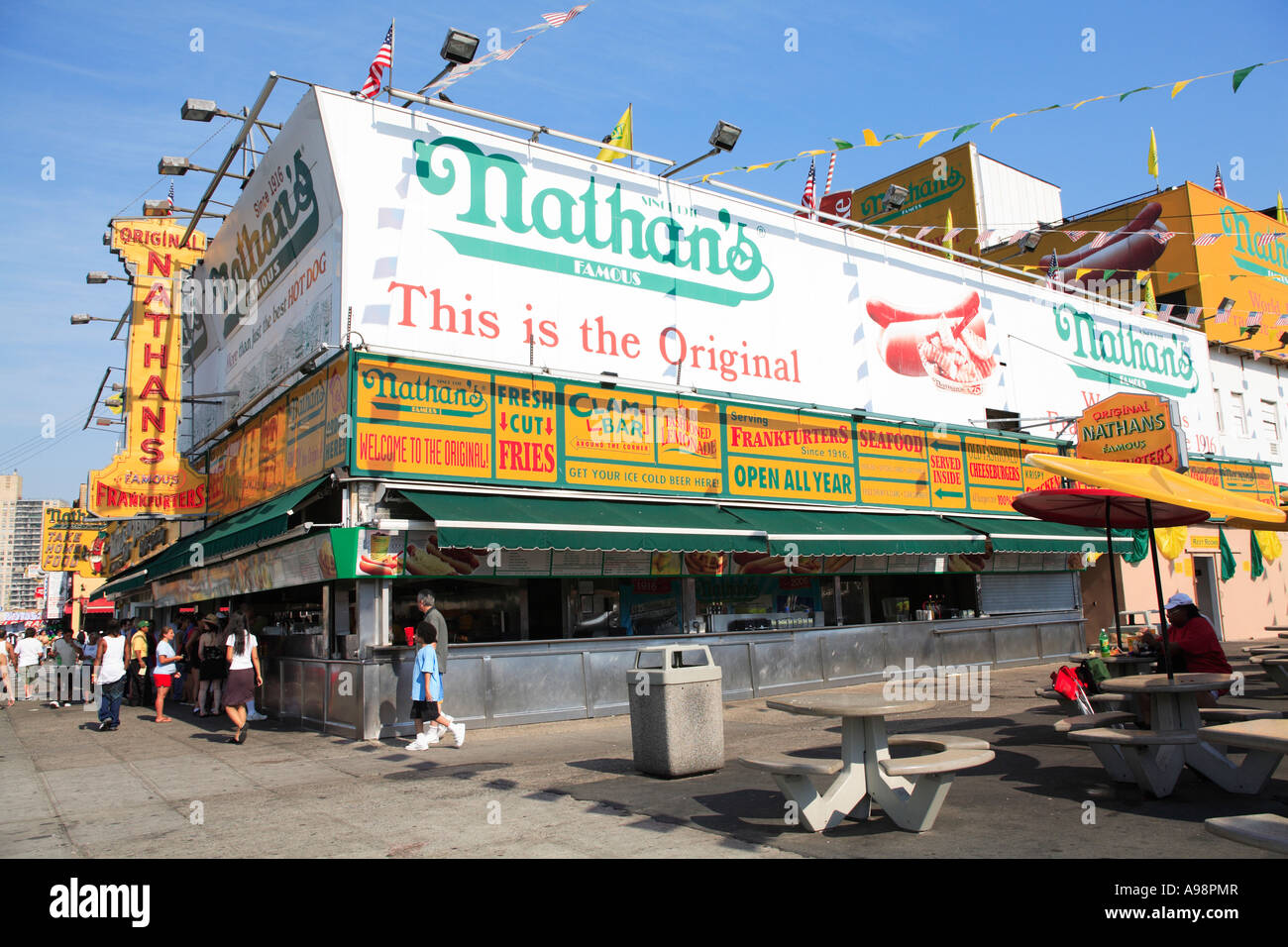 The original Nathans famous hotdogs Coney Island Brooklyn New York City ...