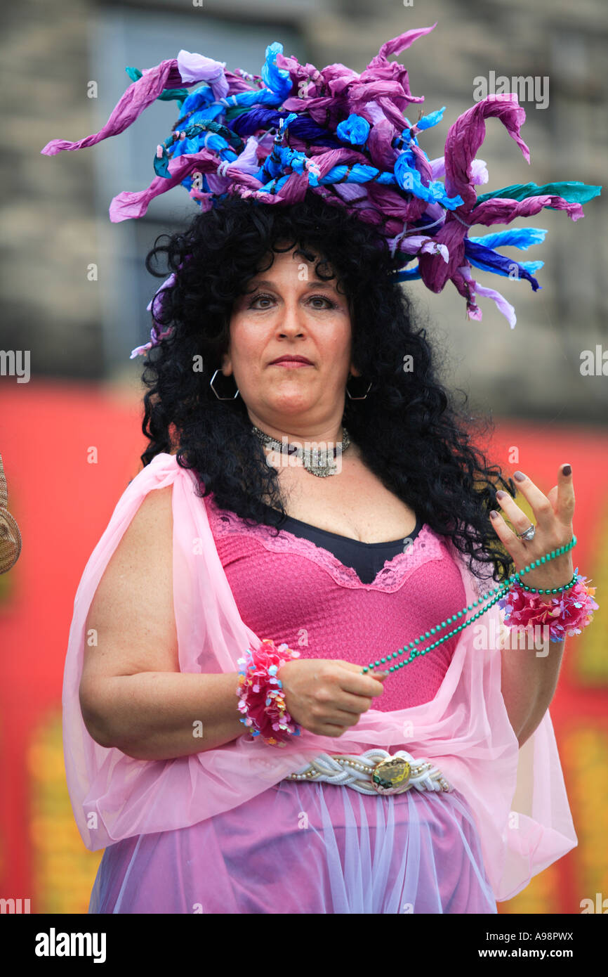 Particpant in the annual Coney Island Mermaid Parade Brooklyn New York City USA Stock Photo