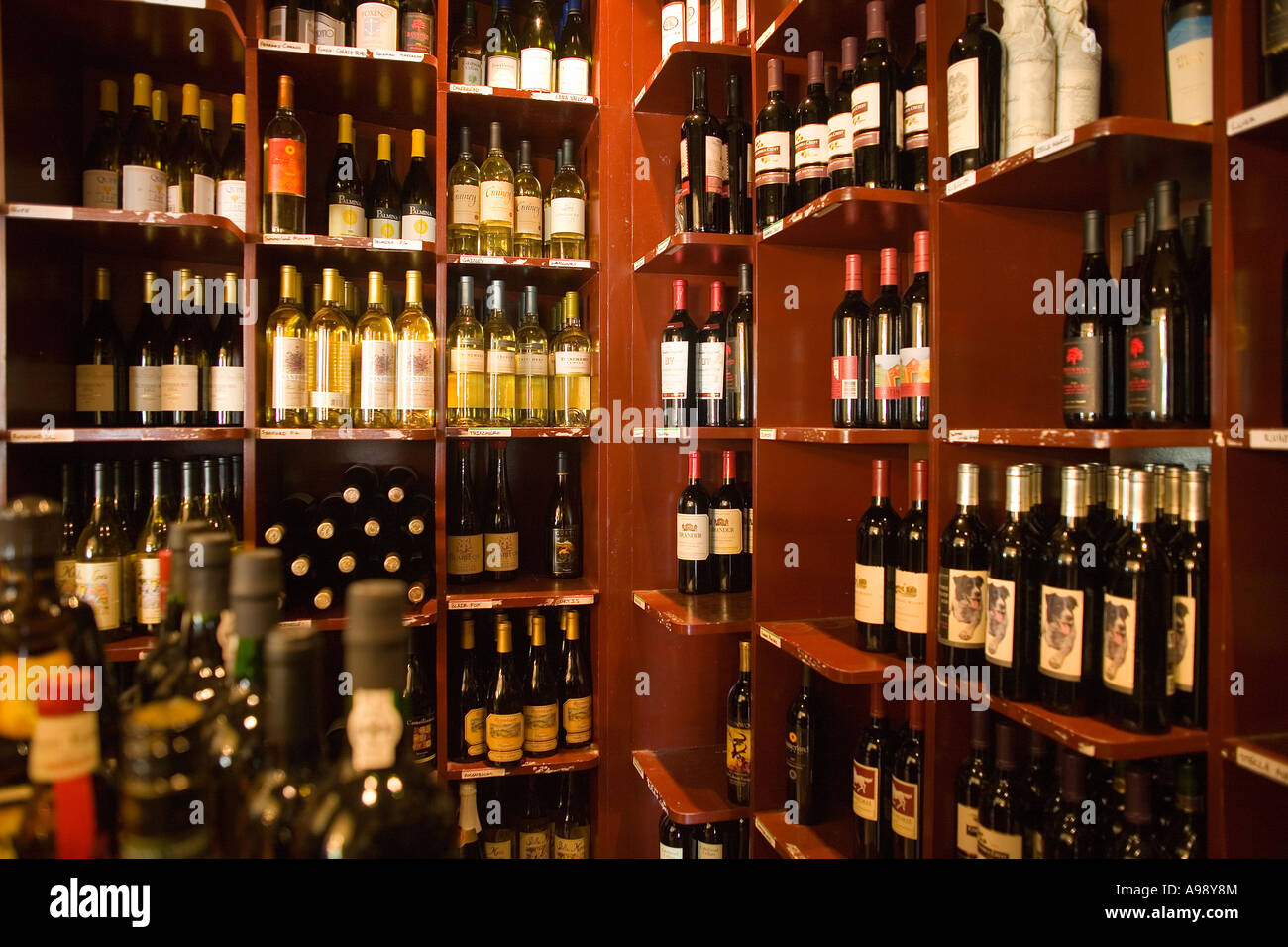 wine and liquor storage room Stock Photo Alamy