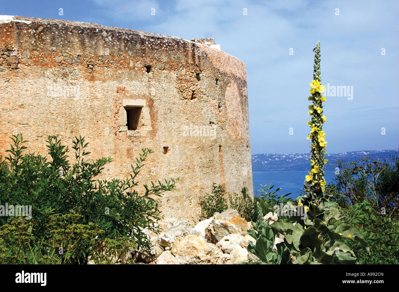 Turkish fortress built1866 Aptera Crete Greece Stock Photo