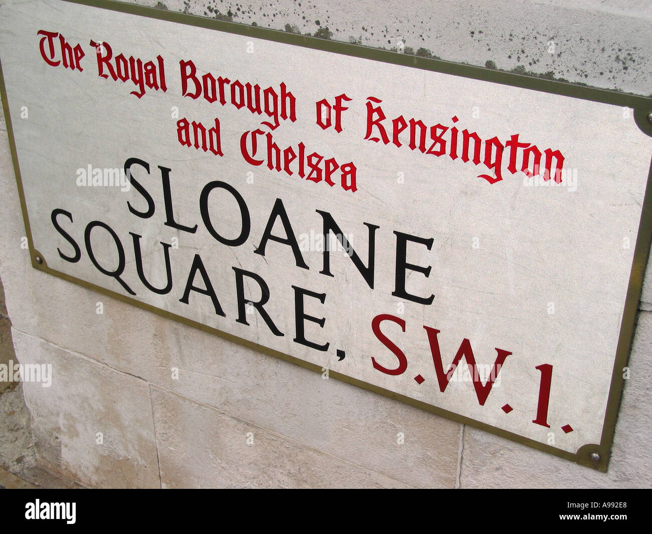 Sloane Square, Luxury and High-End Fashion Shopping area, Royal Borough of Kensington and Chelsea in South London, SW1, England, United Kingdom Stock Photo