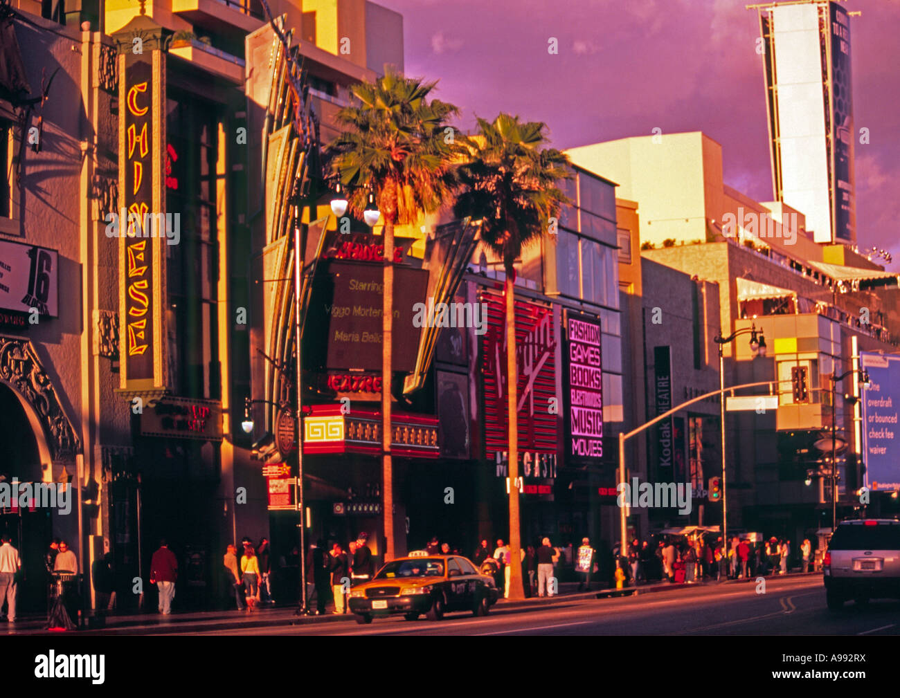 Hollywood Blvd, Hollywood, Los Angeles, California USA Stock Photo