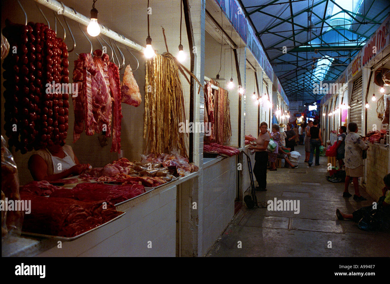 Oaxacan Meat Market Mexico Stock Photo Alamy