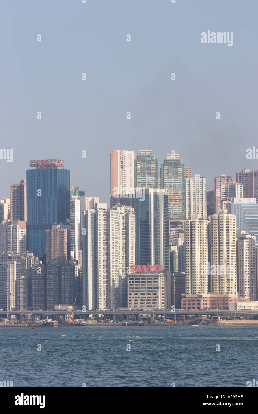 Highrises Causeway Bay Hong Kong China Victoria Harbor Stock Photo - Alamy