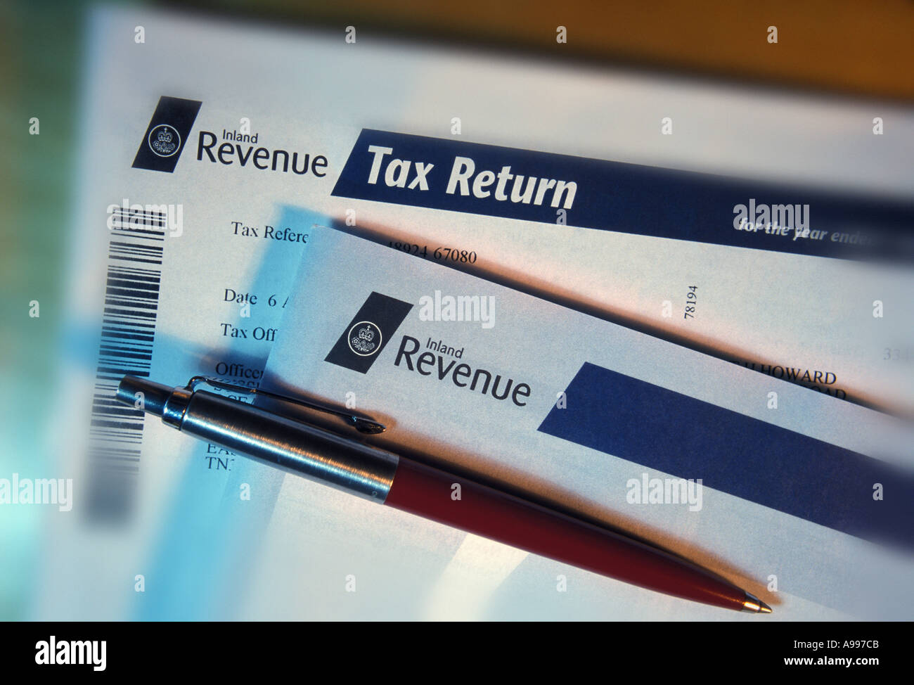tax return form for Inland Revenue UK Stock Photo
