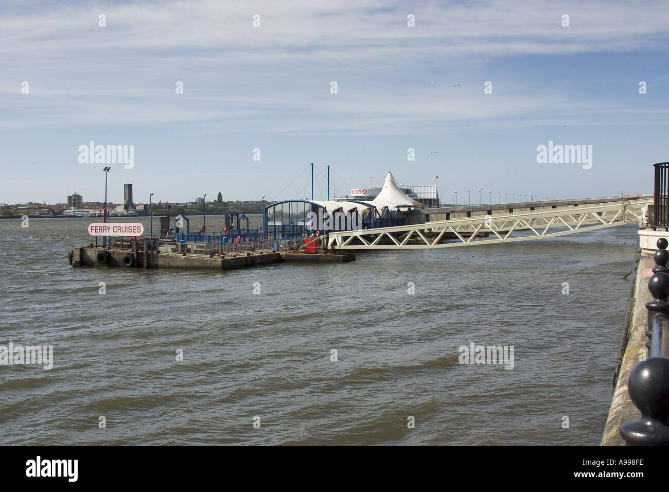 Floating landing stage Pier head Liverpool Stock Photo Alamy