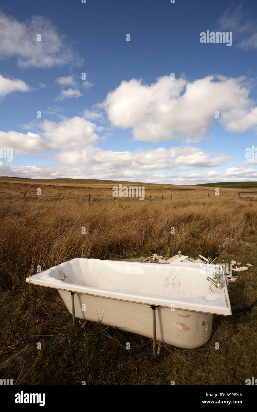 Bathtub placed in countryside and used as spring water trough, exilles,  Italy Stock Photo - Alamy