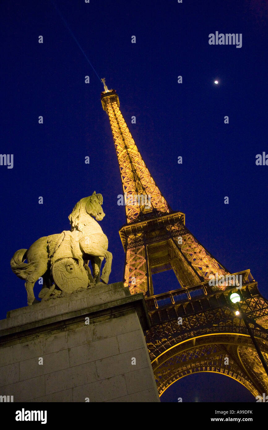 Eiffel Tower at night, Paris, France Stock Photo Alamy