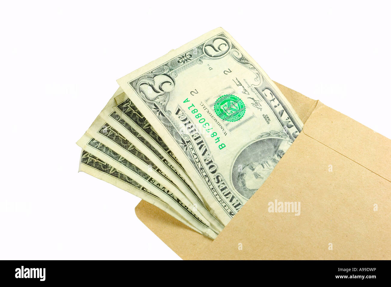 Brown envelope full cash bribery hires stock photography and images