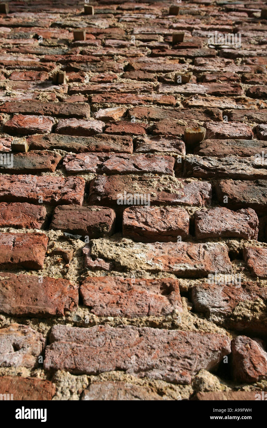 Old brickwork with crumbling mortar and pointing Stock Photo Alamy