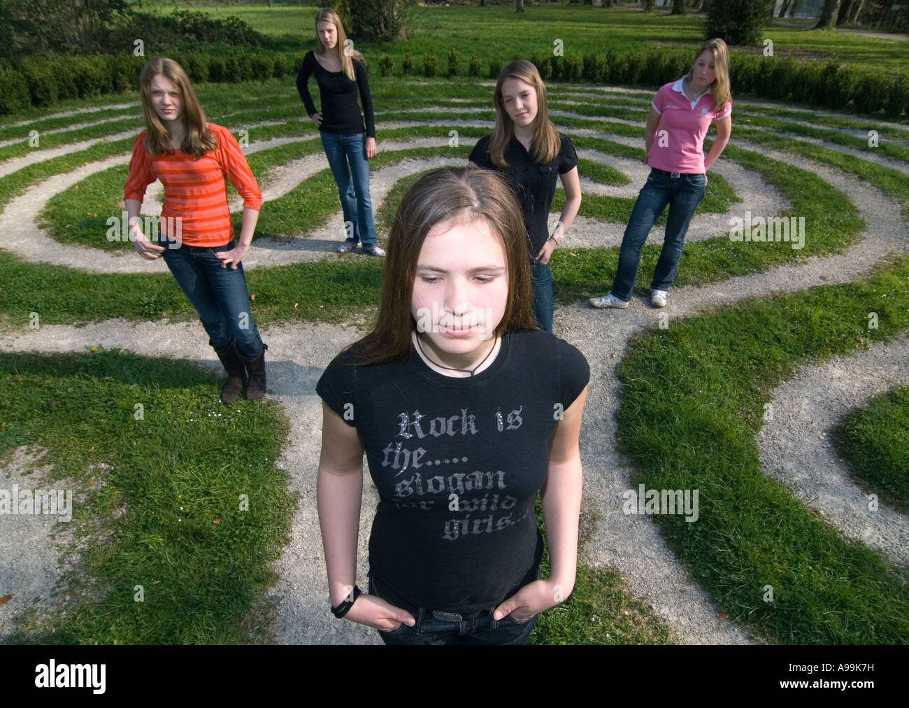 Children playing in the labyrinth hi-res stock photography and images ...