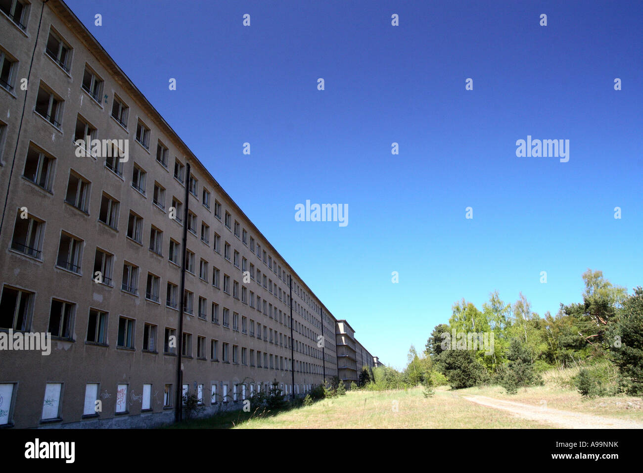 The massive Prora complex a Nazi planned holiday resort on the island ...