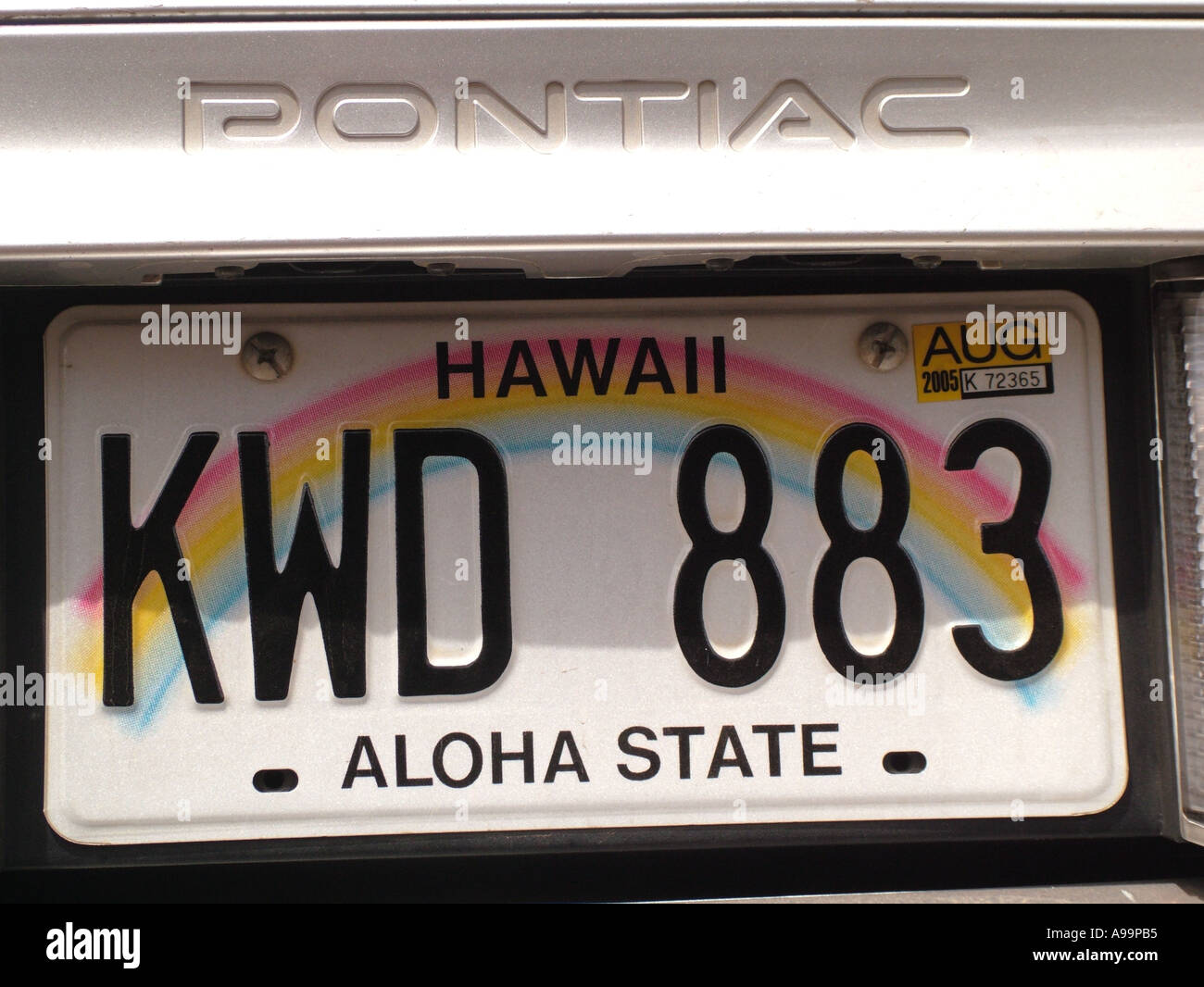 Hawaii aloha state license plate hires stock photography and images