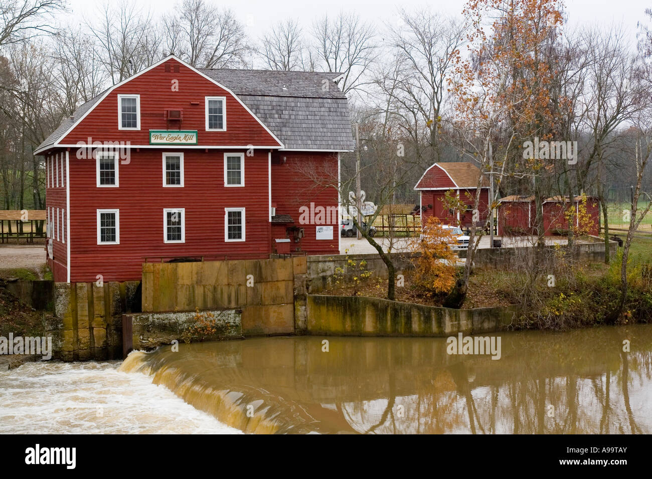 Arkansas AR USA War Eagle water mill in the Ozark mountains Northeast