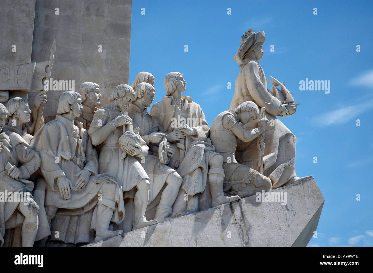 Lisbon Portugal Belem Monument to the Discoveries Stock Photo