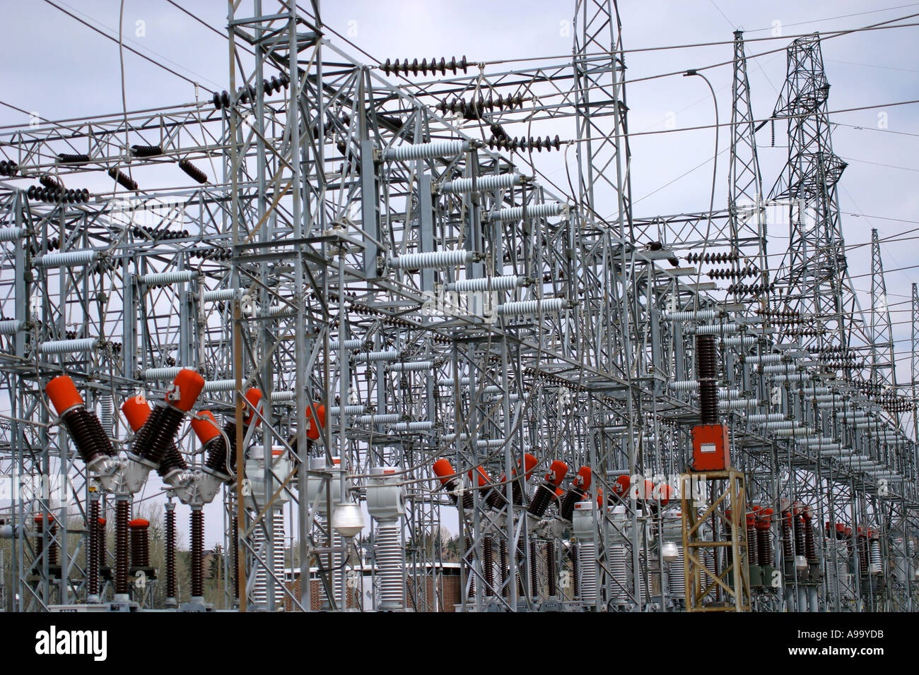 Electrical power transmission Stock Photo Alamy