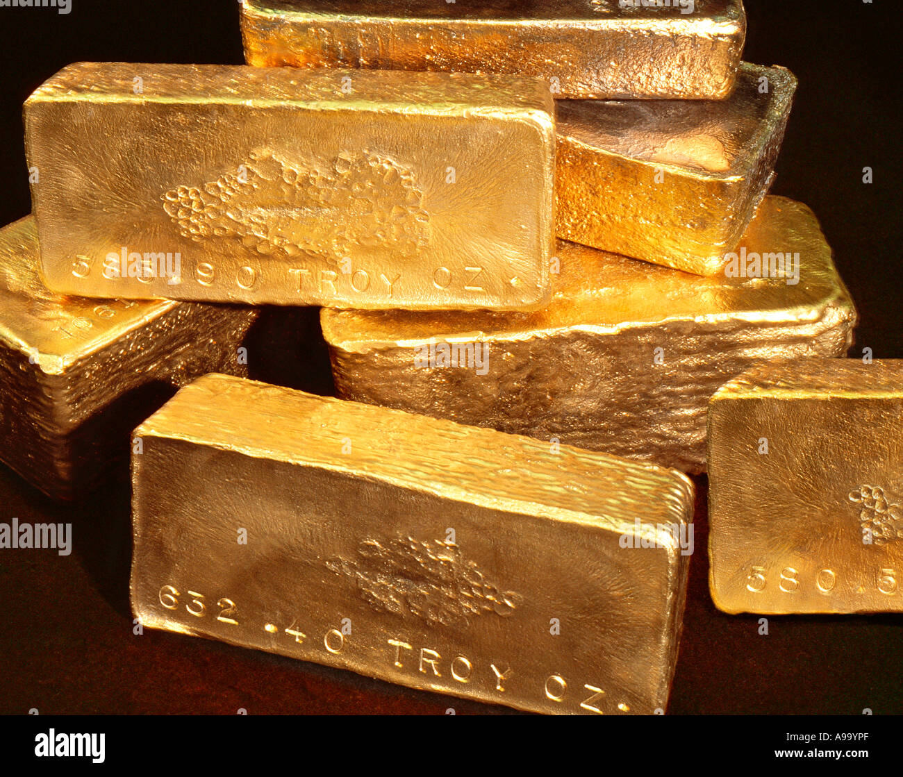 Gold bars Stock Photo