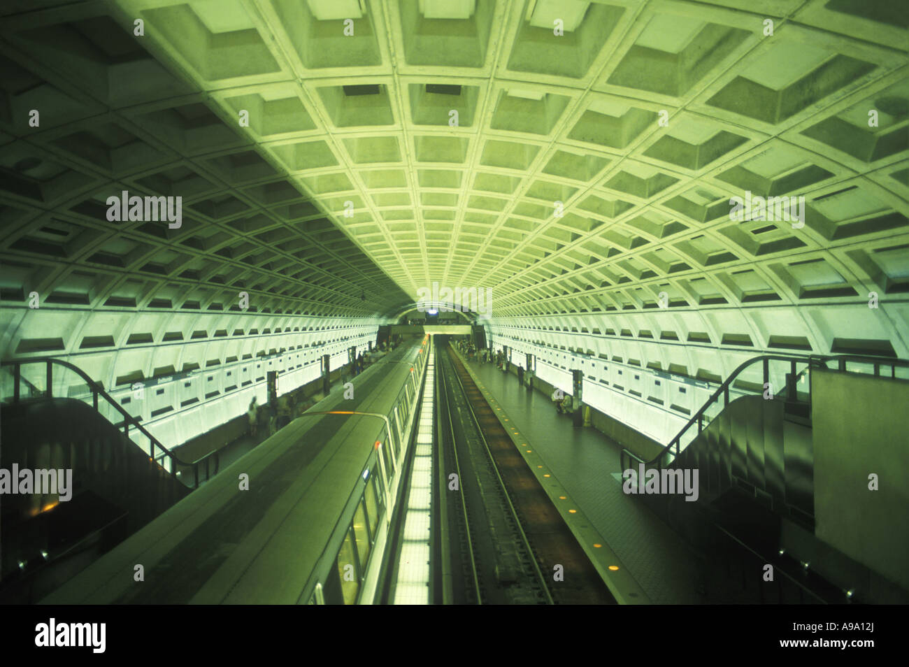 SMITHSONIAN METRO STATION STOP WASHINGTON DC  USA Stock Photo