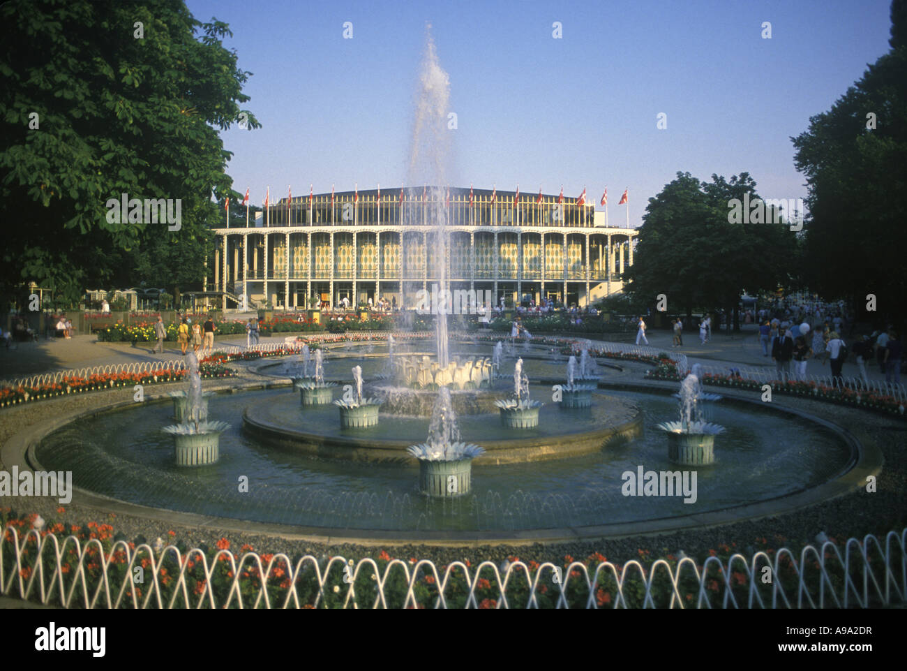 FOUNTAIN CONCERT HALL TIVOLI GARDENS COPENHAGEN DENMARK Stock Photo Alamy