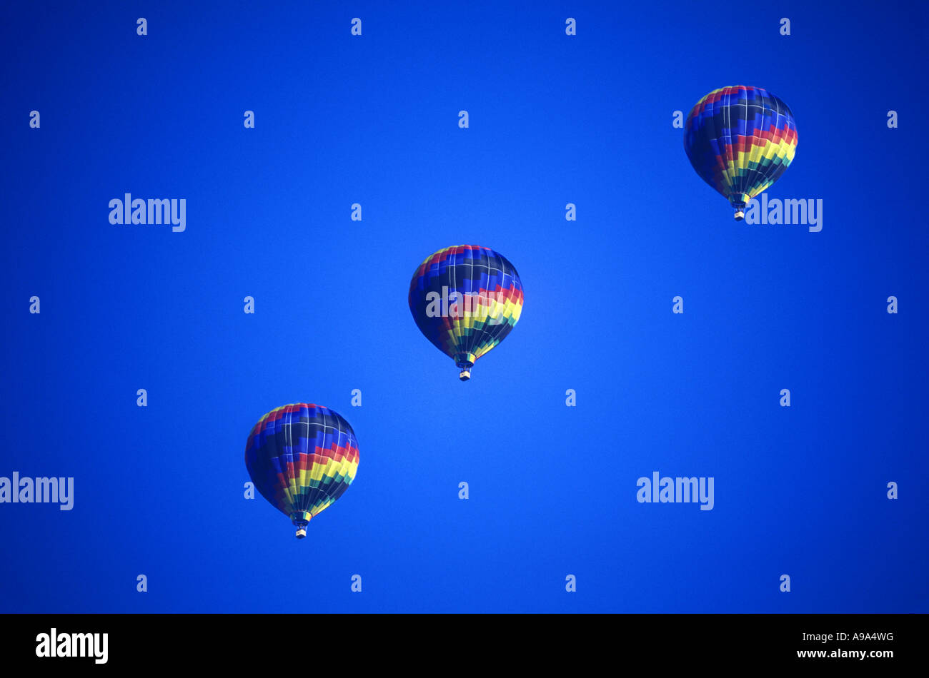 HOT AIR BALLOONS BLUE SKY Stock Photo - Alamy