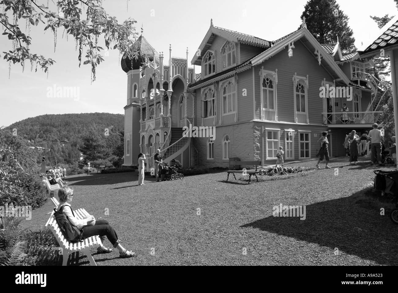 Ole Bull Villa on Lysoen Island Bergen Norway Stock Photo