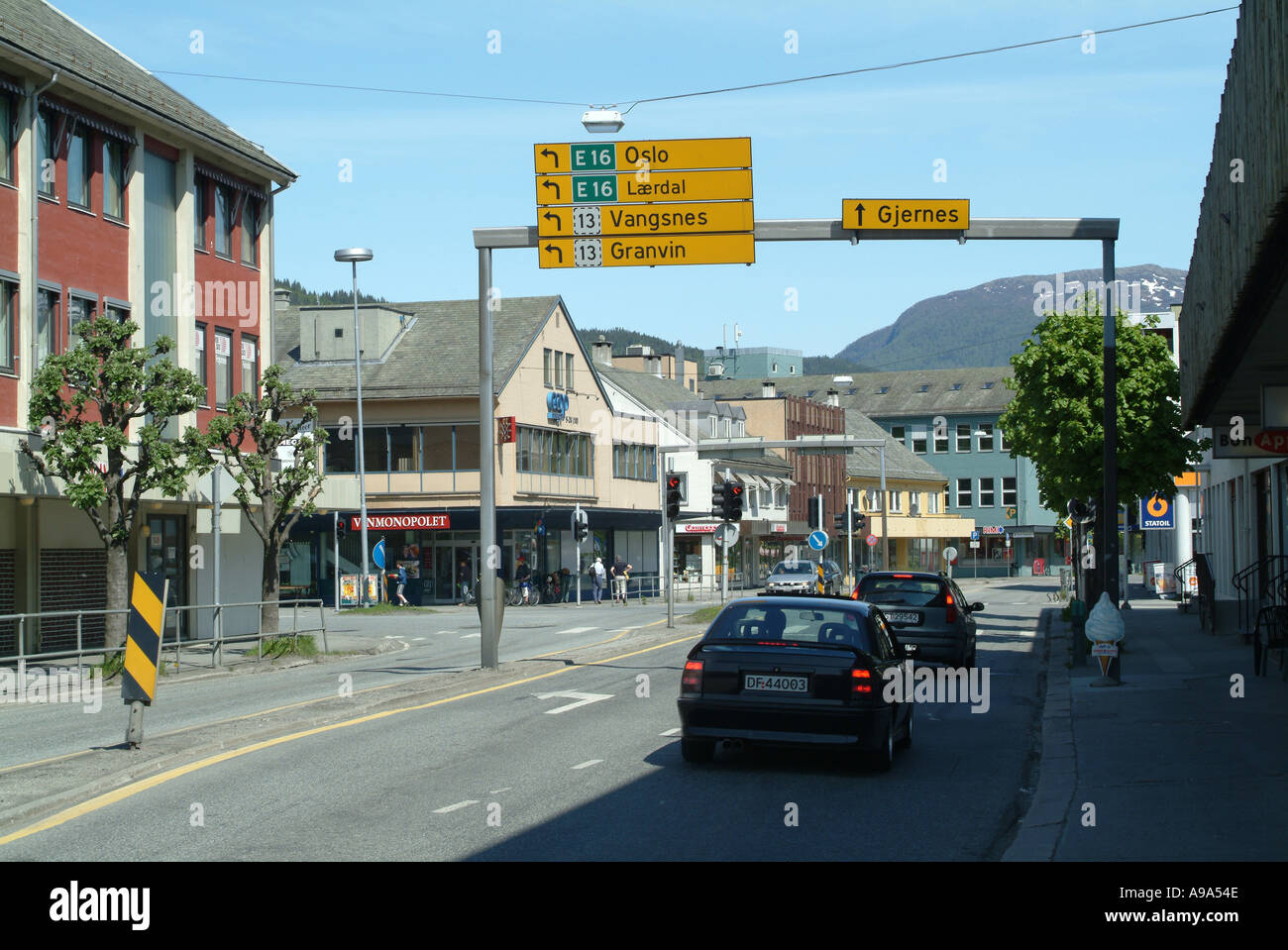 Road Traffic Signs in Voss Norway Stock Photo Alamy