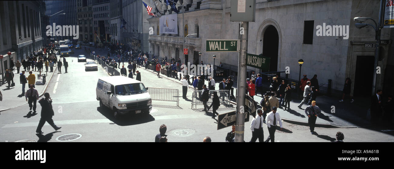 Panoramic wall street new york hi-res stock photography and images - Alamy