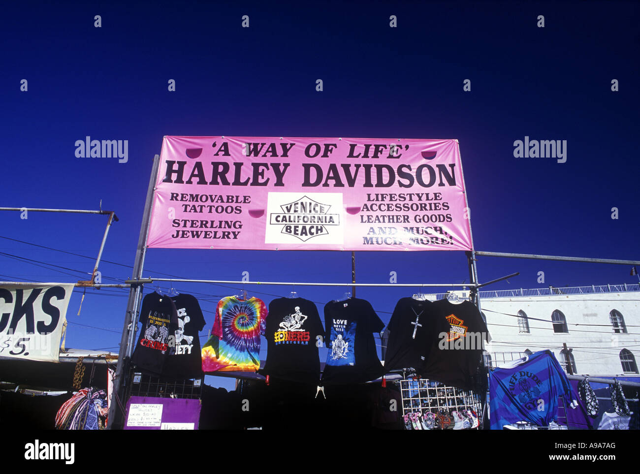HARLEY DAVIDSON STALL VENICE BEACH MARKET LOS ANGELES CALIFORNIA USA Stock Photo Alamy