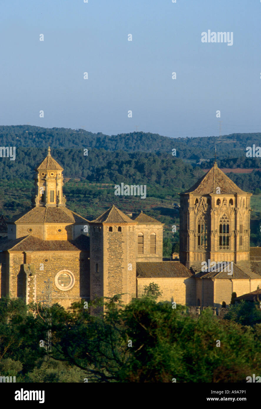 Spain Catalonia Poblet Cistercian Monastery Stock Photo