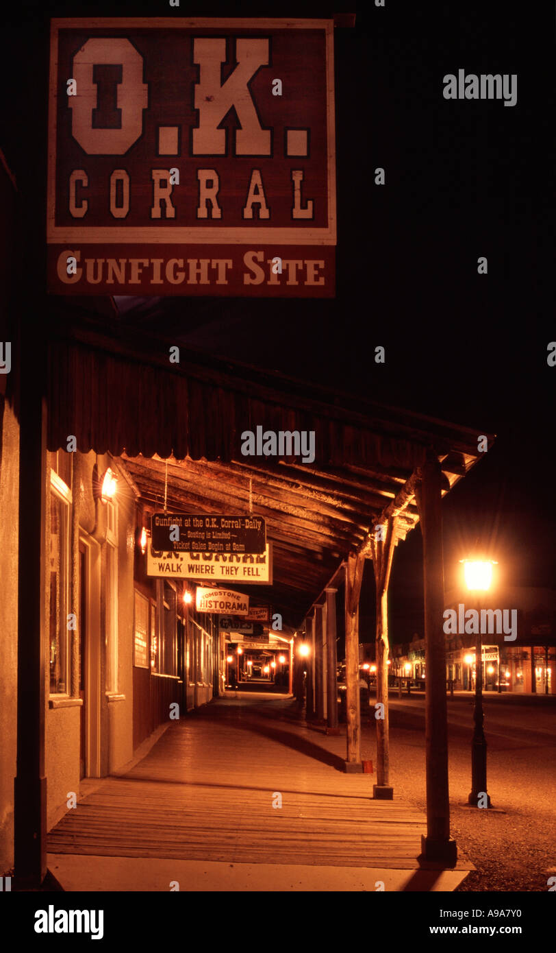 O K Corral night Stock Photo Alamy
