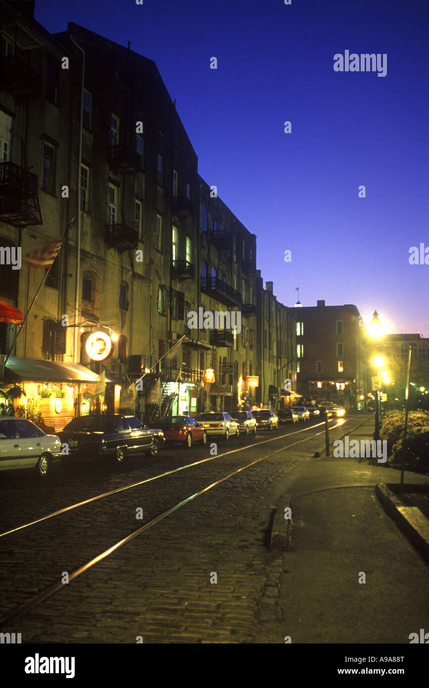 RIVER STREET DOWNTOWN SAVANNAH USA Stock Photo Alamy