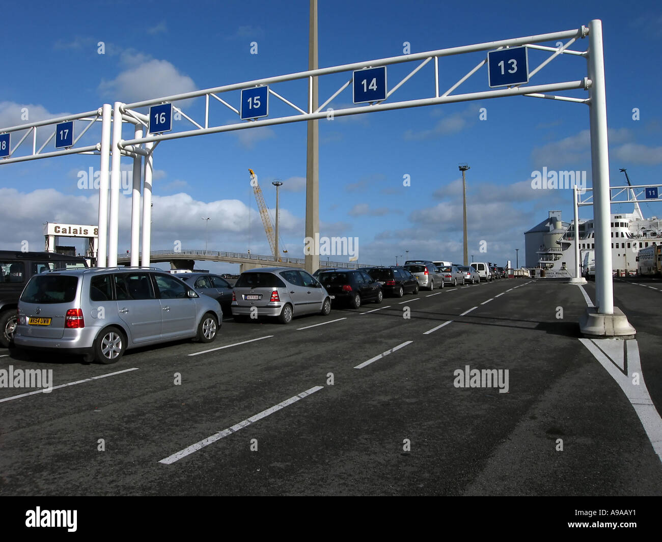 Calais cross channel ferry terminal port Stock Photo Alamy