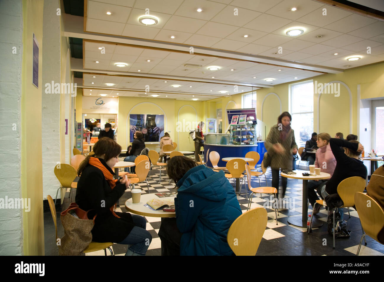 The cafe area at Goldsmiths College, University of London Stock Photo