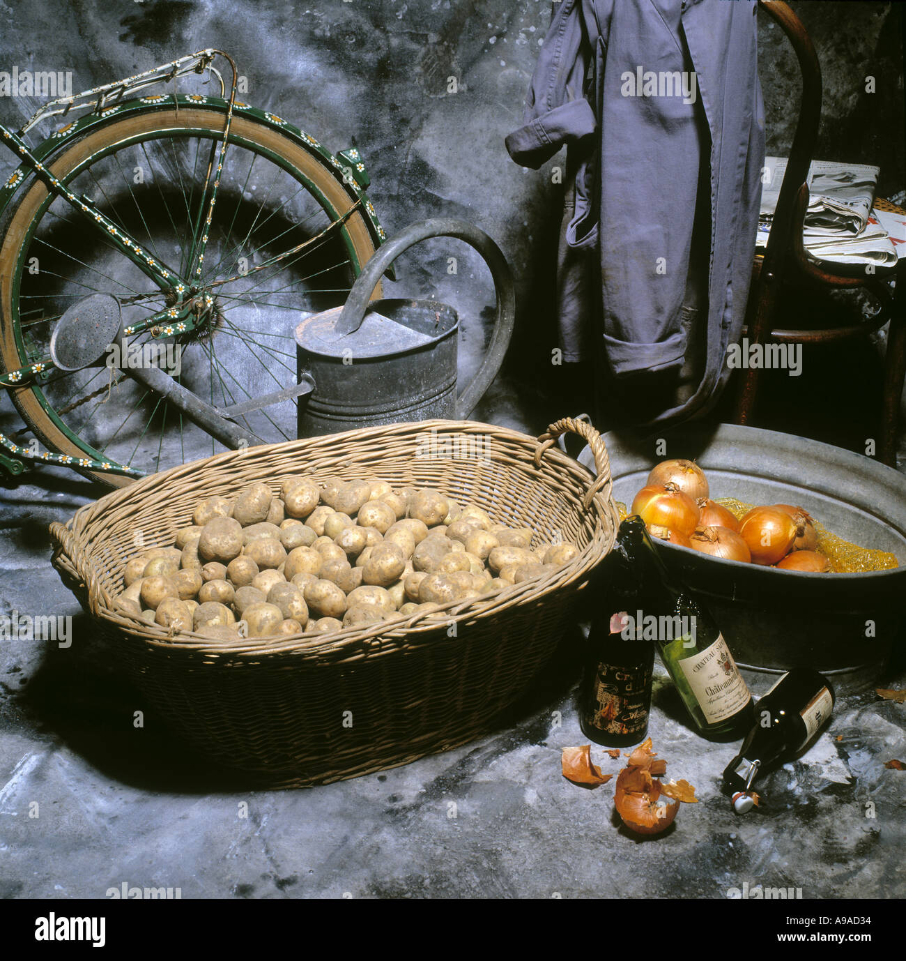 potatoes stored in a cellar Stock Photo Alamy