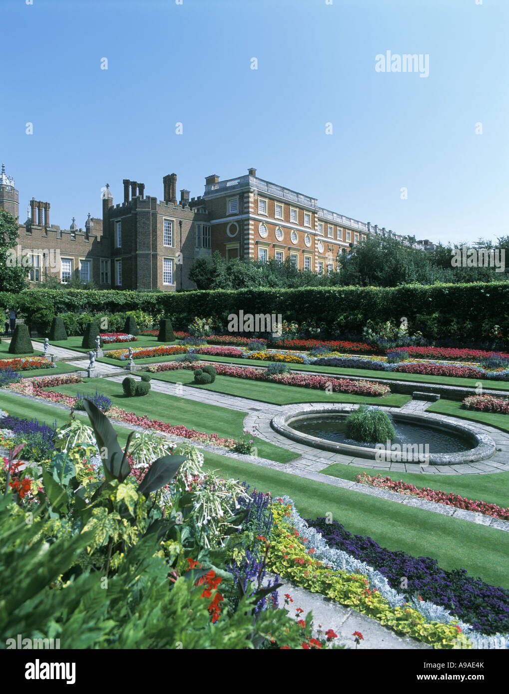 POND GARDEN HAMPTON COURT PALACE LONDON ENGLAND UK Stock Photo Alamy