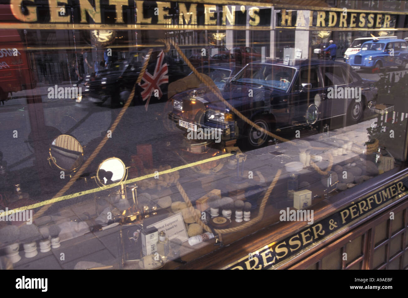 UNITED KINGDOM London Gentleman s Hairdressers Mayfair Stock Photo Alamy