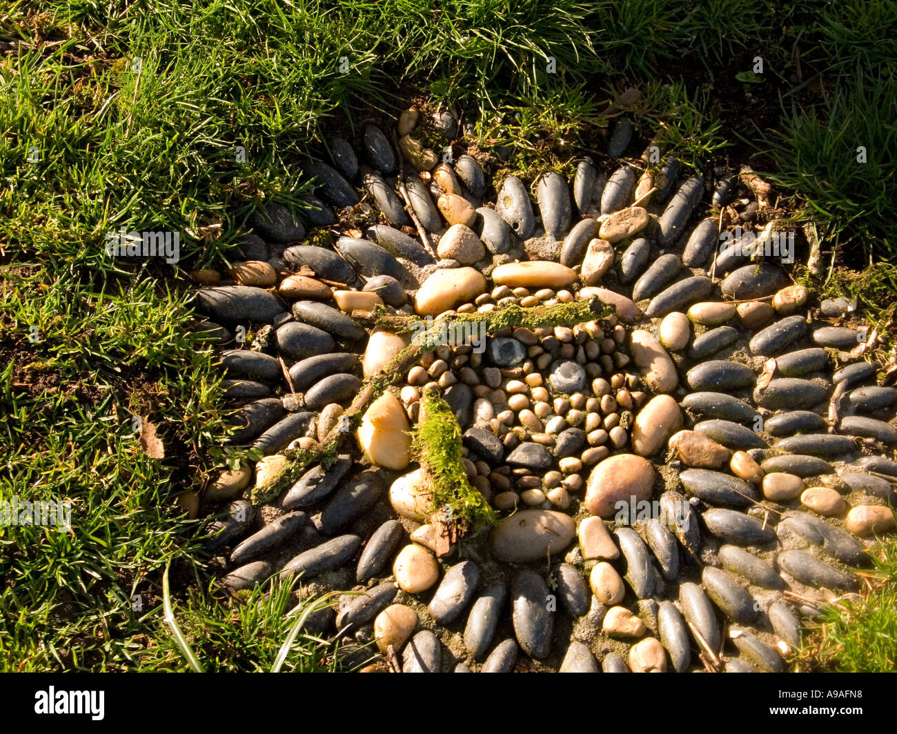 Stone art in Jericho Park, Vancouver, BC Stock Photo