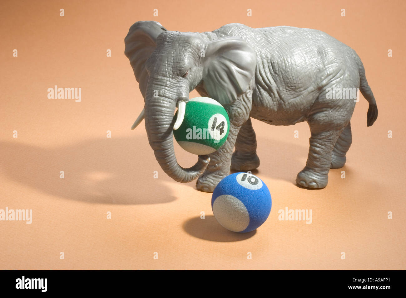 Toy Elephant with Balls Stock Photo Alamy