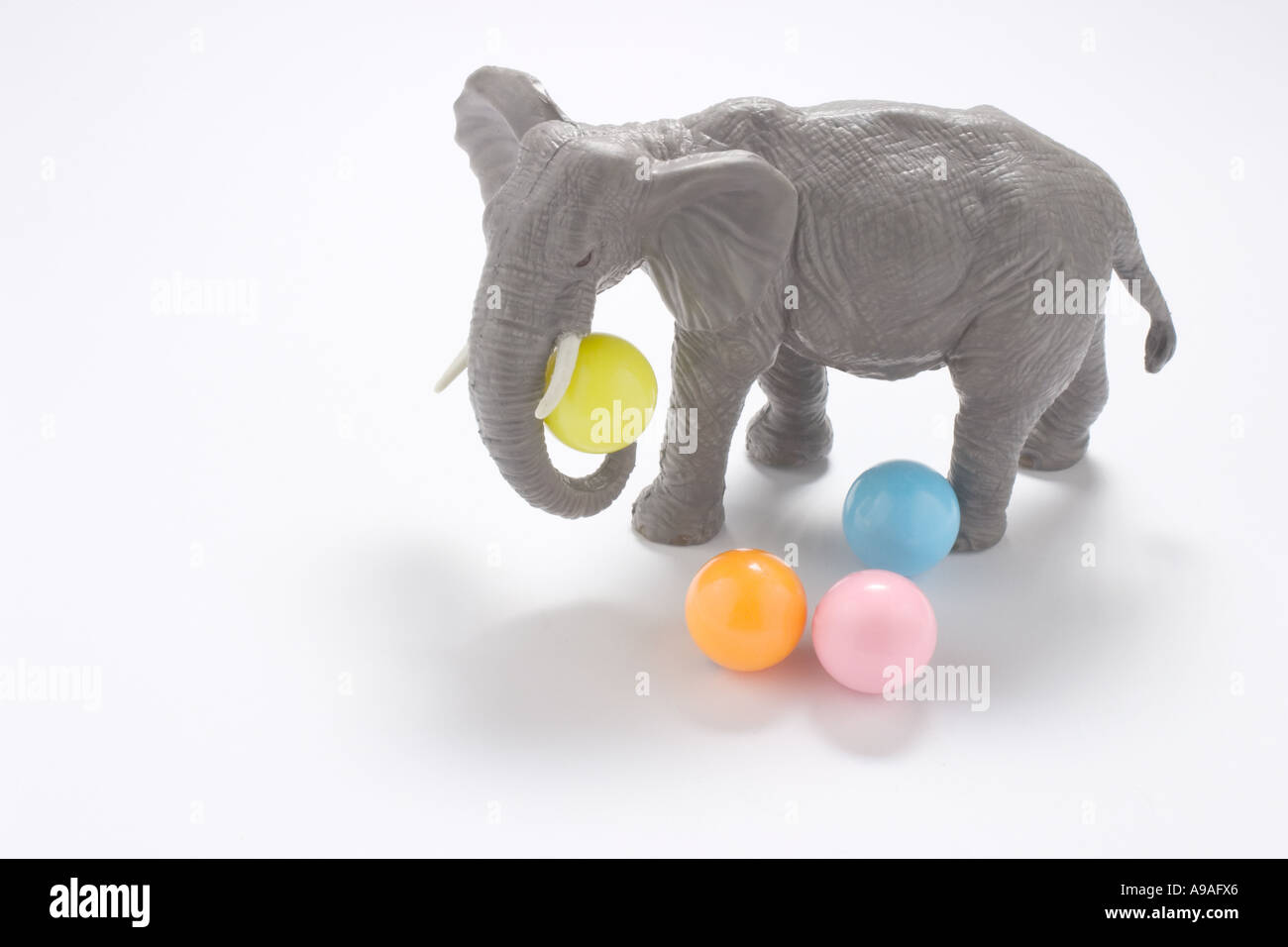 Toy Elephant and Balls Stock Photo Alamy