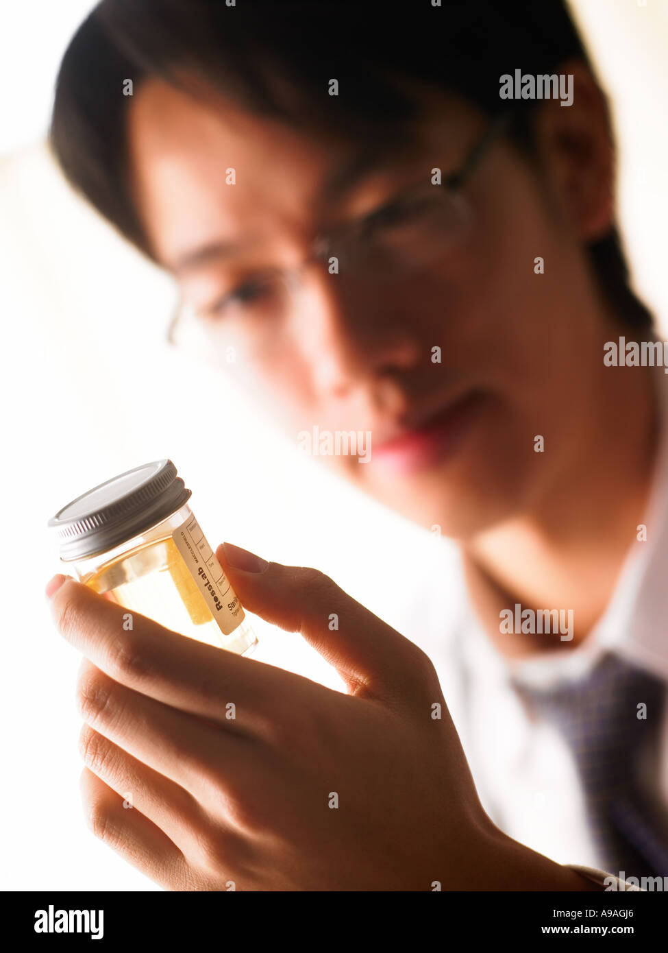 Medic studying sample Stock Photo