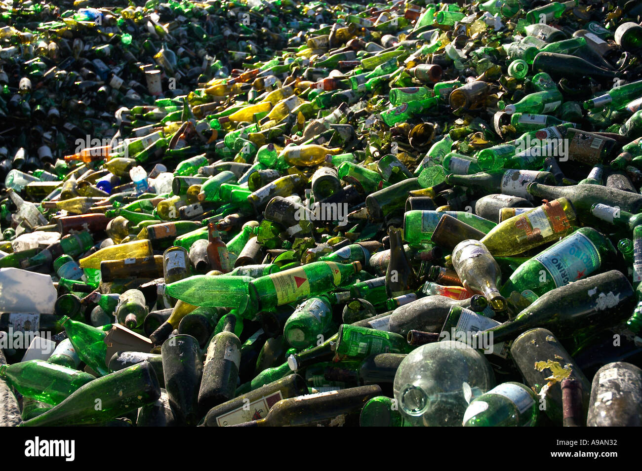 bottles to recycle Stock Photo
