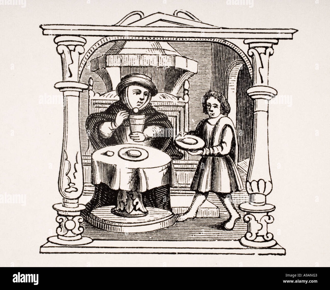 Medieval woman manuscript hi-res stock photography and images - Alamy