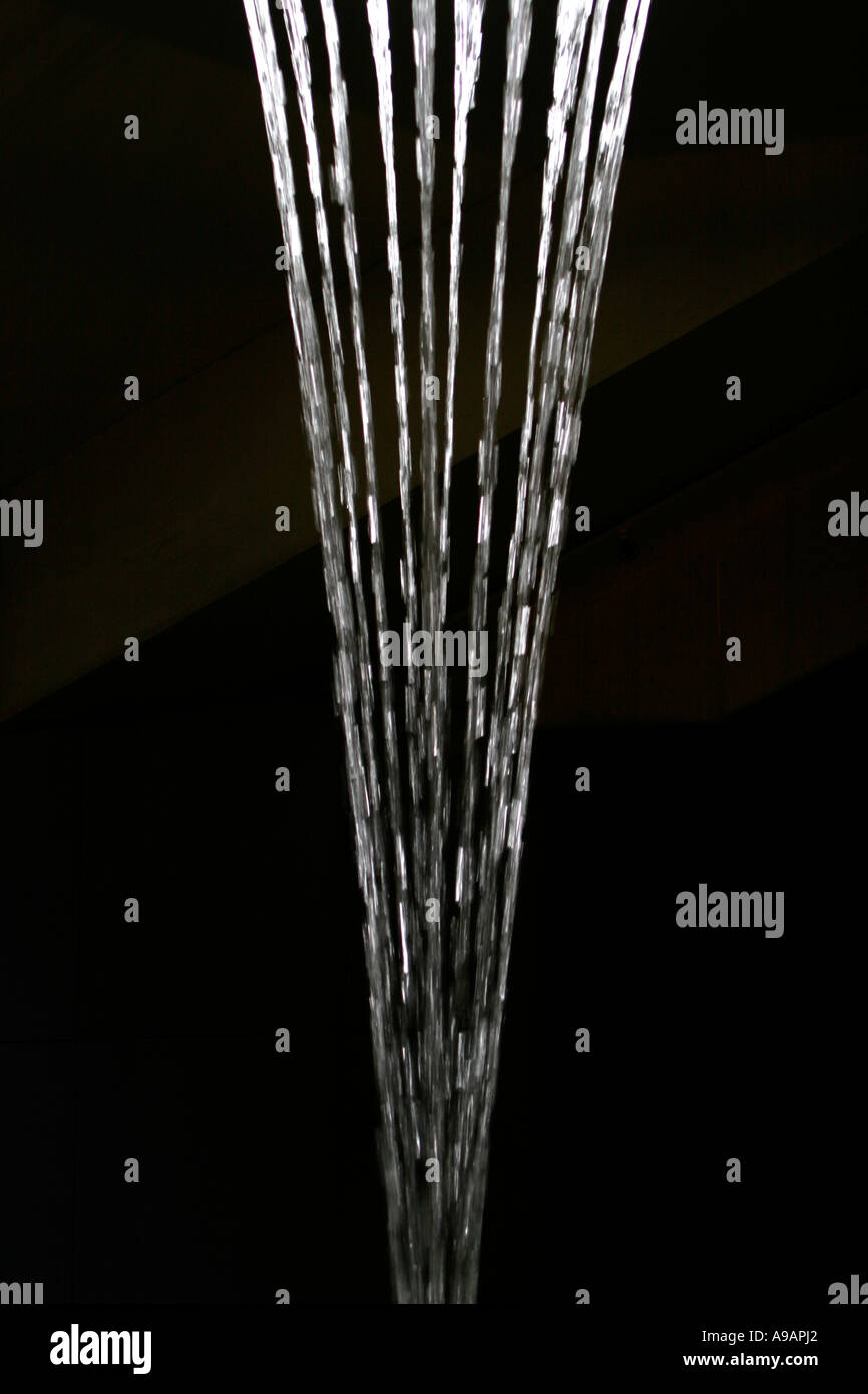 Glass and water artwork feature at Sydney s Star City Casino Darling Harbour Stock Photo