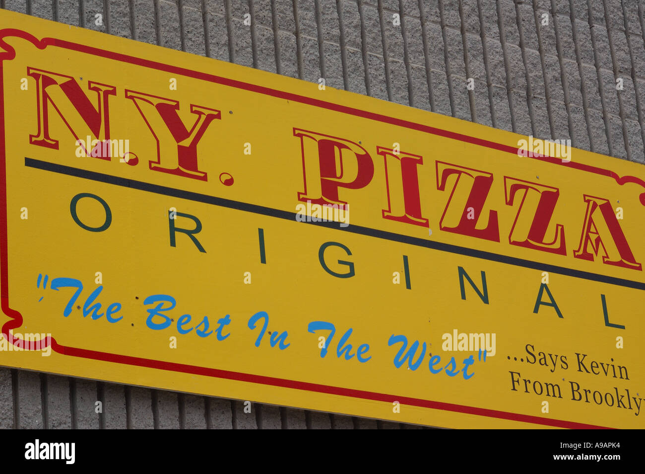 New York Pizza Sign Stock Photo Alamy